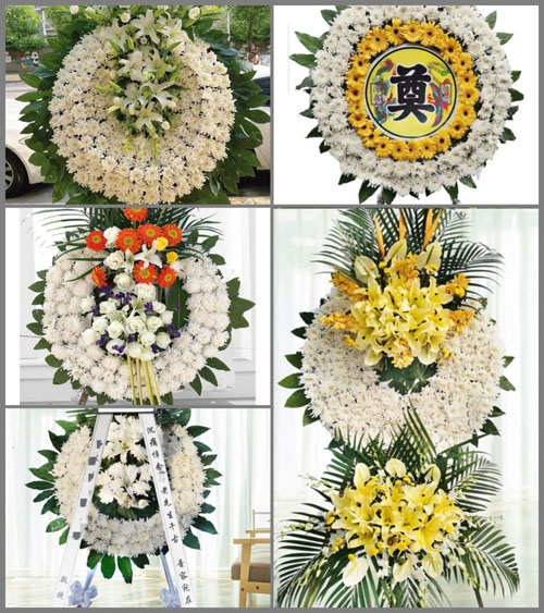 山东青岛胶州市铺集镇中涝庄村花圈速递